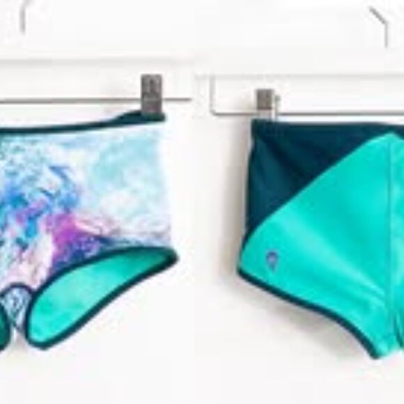 Ivivva Girl by Lululemon 🍋4 piece swimsuit bra shorts shorty set size 12 - Picture 5 of 6